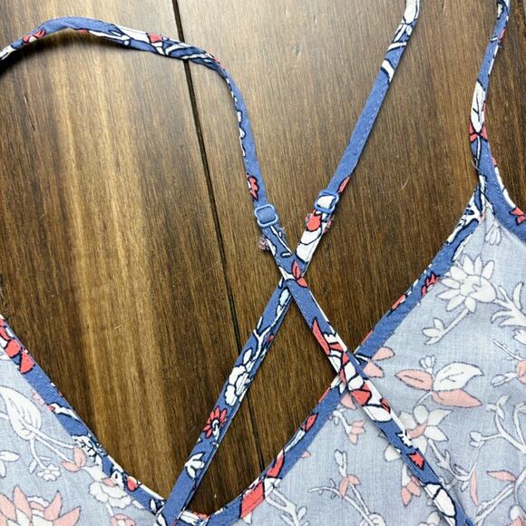 Old Navy Size XL Plus Size Blue, Pink, Floral Paisley Dress V neck Midi/Maxi - Picture 14 of 14